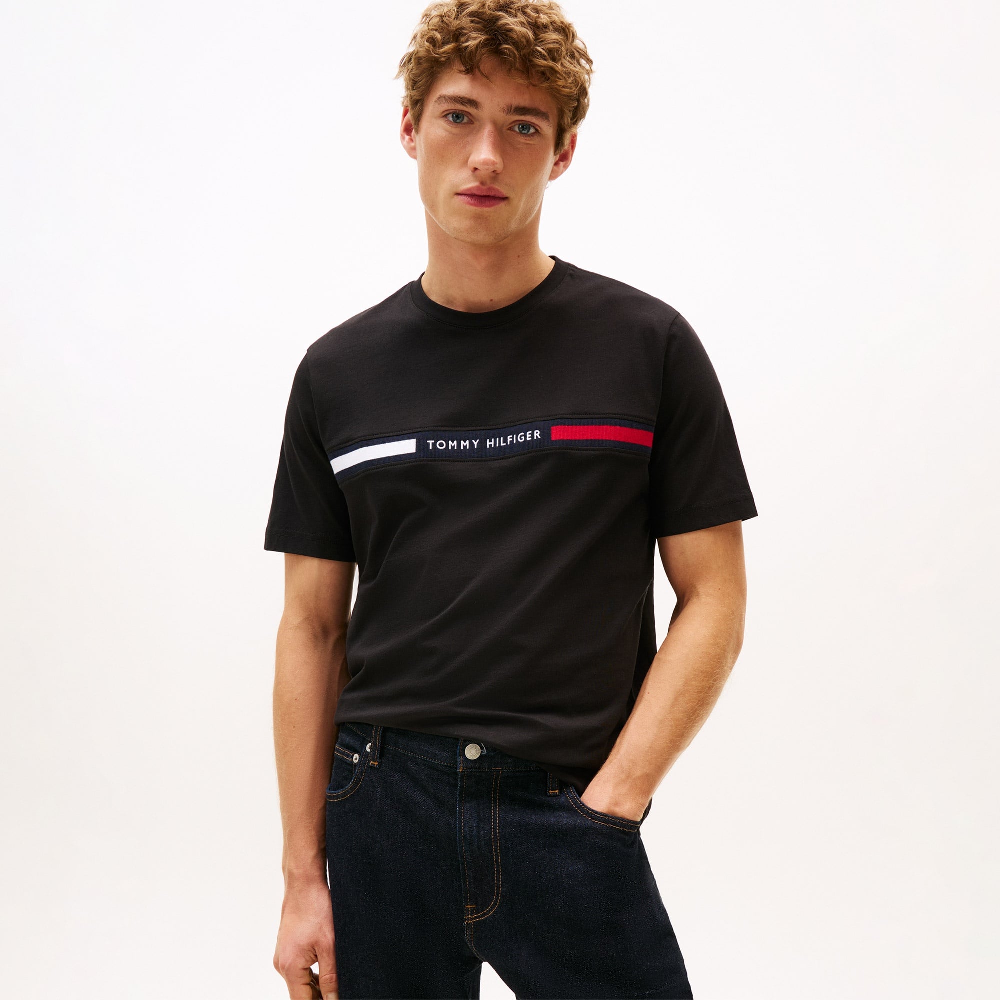 Tommy Hilfiger Brand Love Erkek Siyah T-Shirt