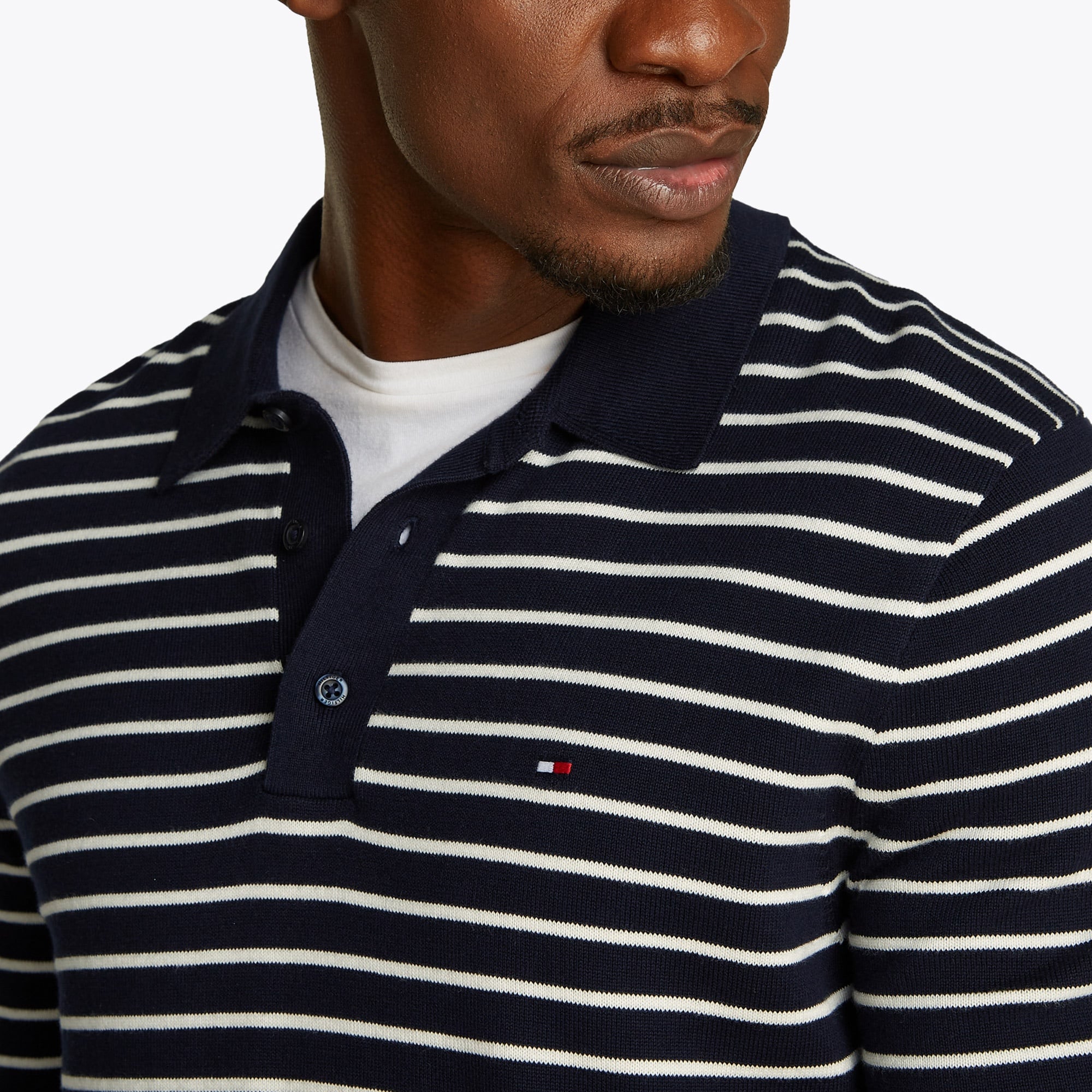 Tommy Hilfiger Regular Fit Cotton Knitted Erkek Lacivert Polo