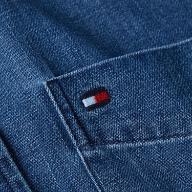  Tommy Hilfiger Lightweight Denim Erkek Lacivert Gömlek