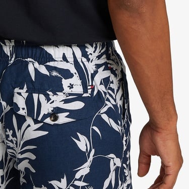  Tommy Hilfiger Harlem Po Linen Print Erkek Mavi Şort