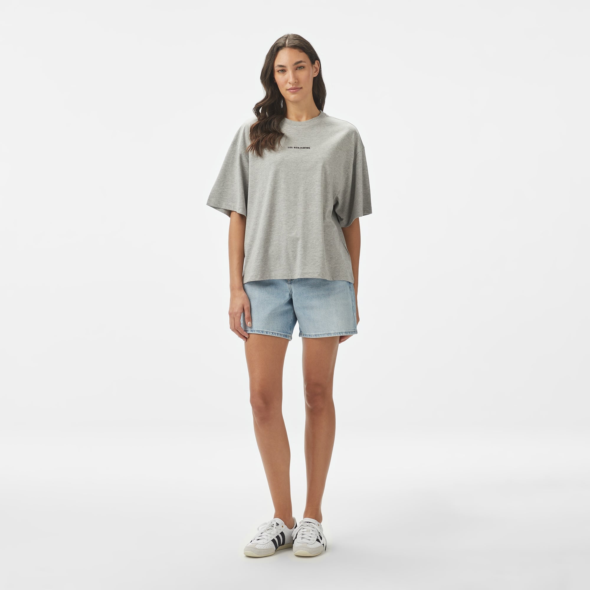 Les Benjamins 308 Kadın Gri T-Shirt