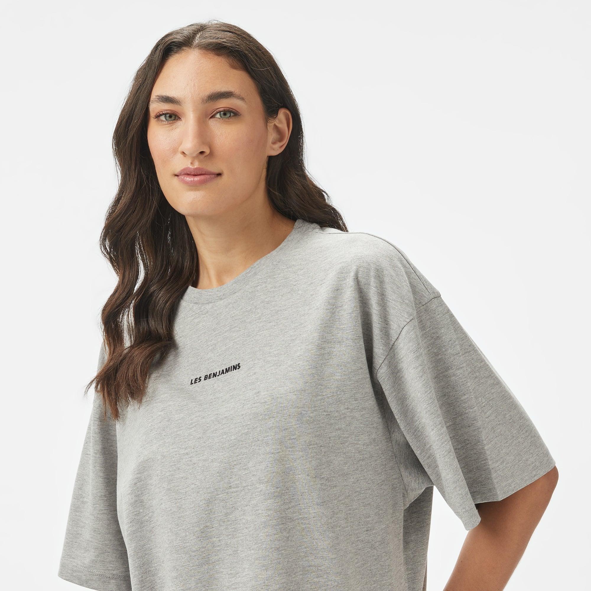 Les Benjamins 308 Kadın Gri T-Shirt