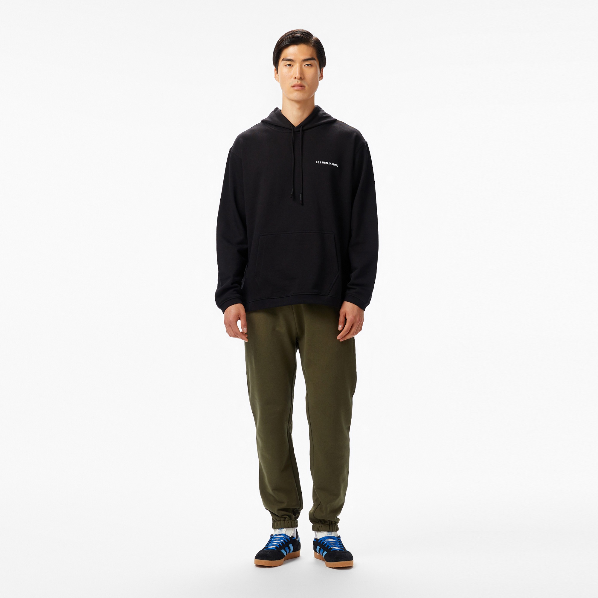 Les Benjamins Essentials Erkek Siyah Hoodie