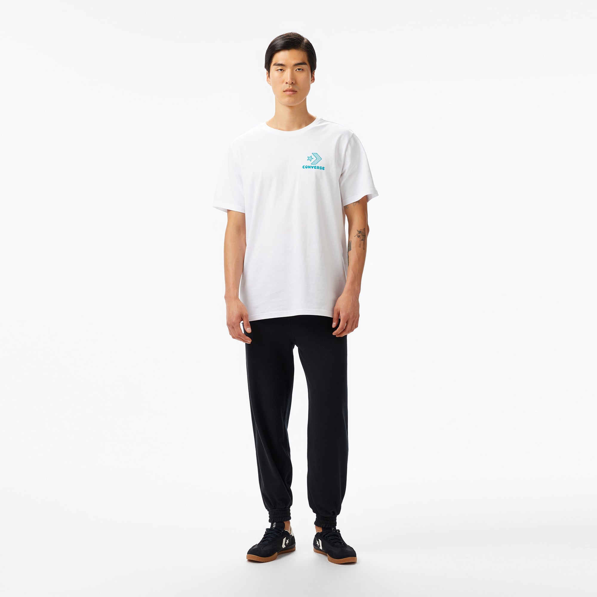 Converse Erkek Grafik Baskılı Beyaz T-Shirt