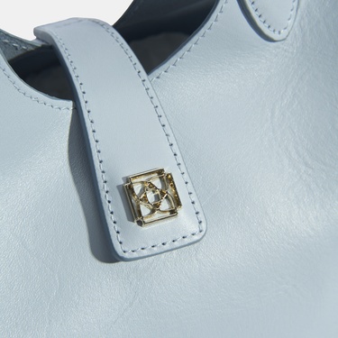  Kadın Mavi Deri Omuz Çantası