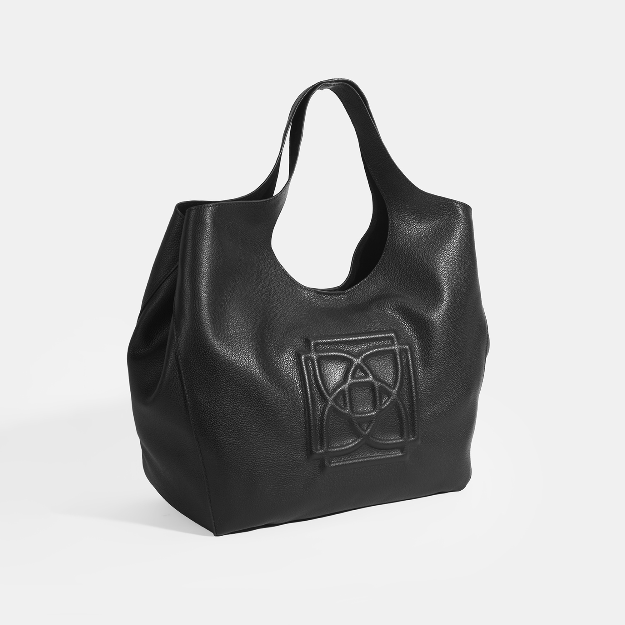 Kadın Siyah Deri Hobo Çanta