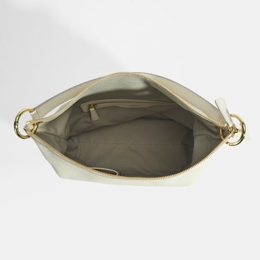  Kadın Beyaz Deri Omuz Çantası