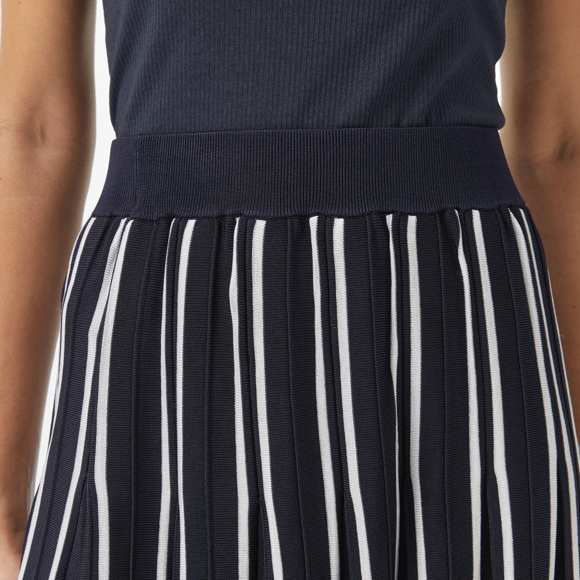 Guess Pilili Triko Kadın Lacivert Etek