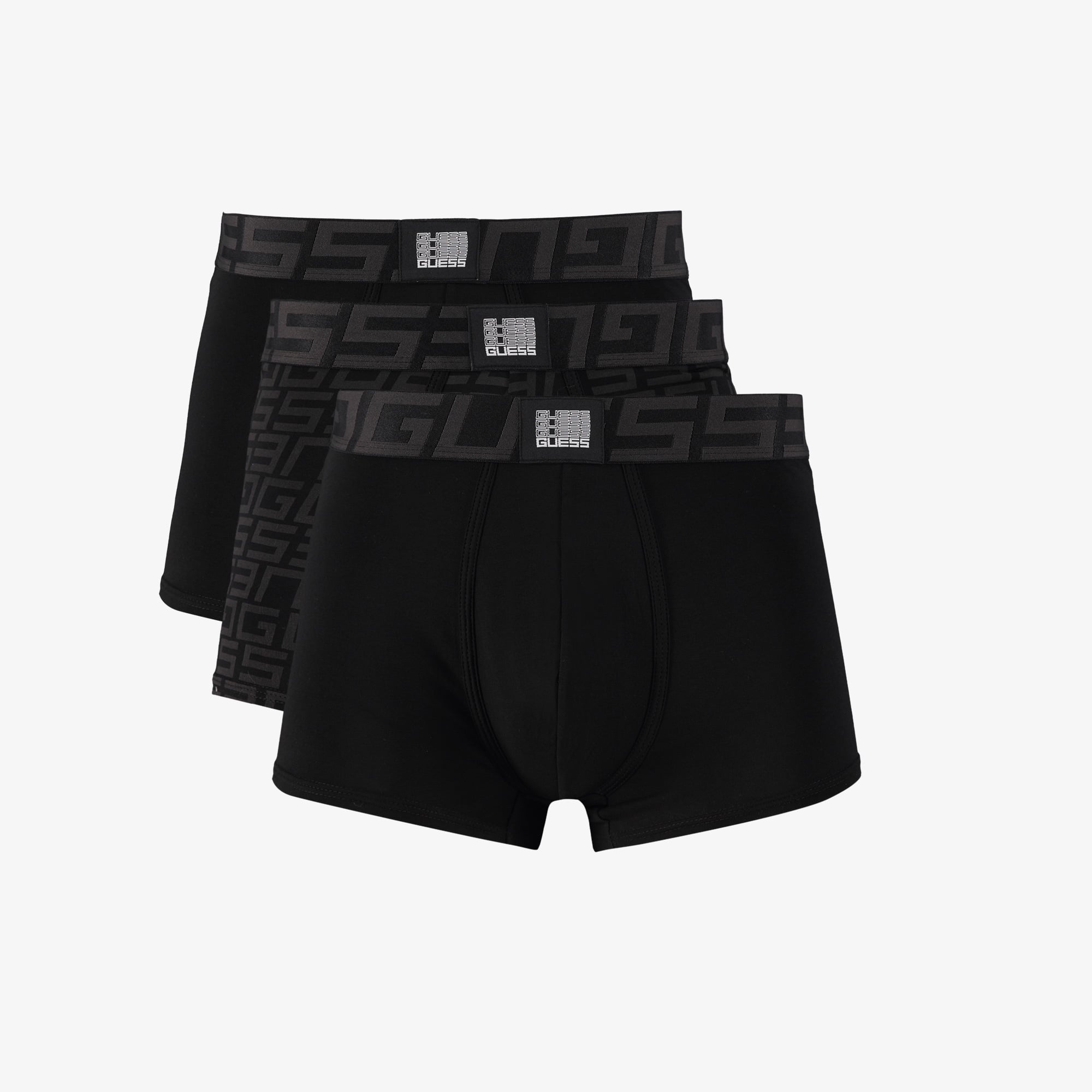  Guess İdol 3'lü Trunk Erkek Siyah Boxer