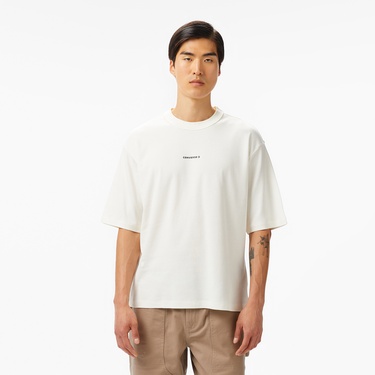  Converse Star Chevron Oversize Fit Baskılı Erkek Beyaz T-Shirt