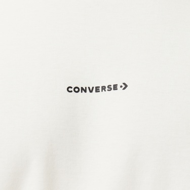 Converse Star Chevron Oversize Fit Baskılı Erkek Beyaz T-Shirt