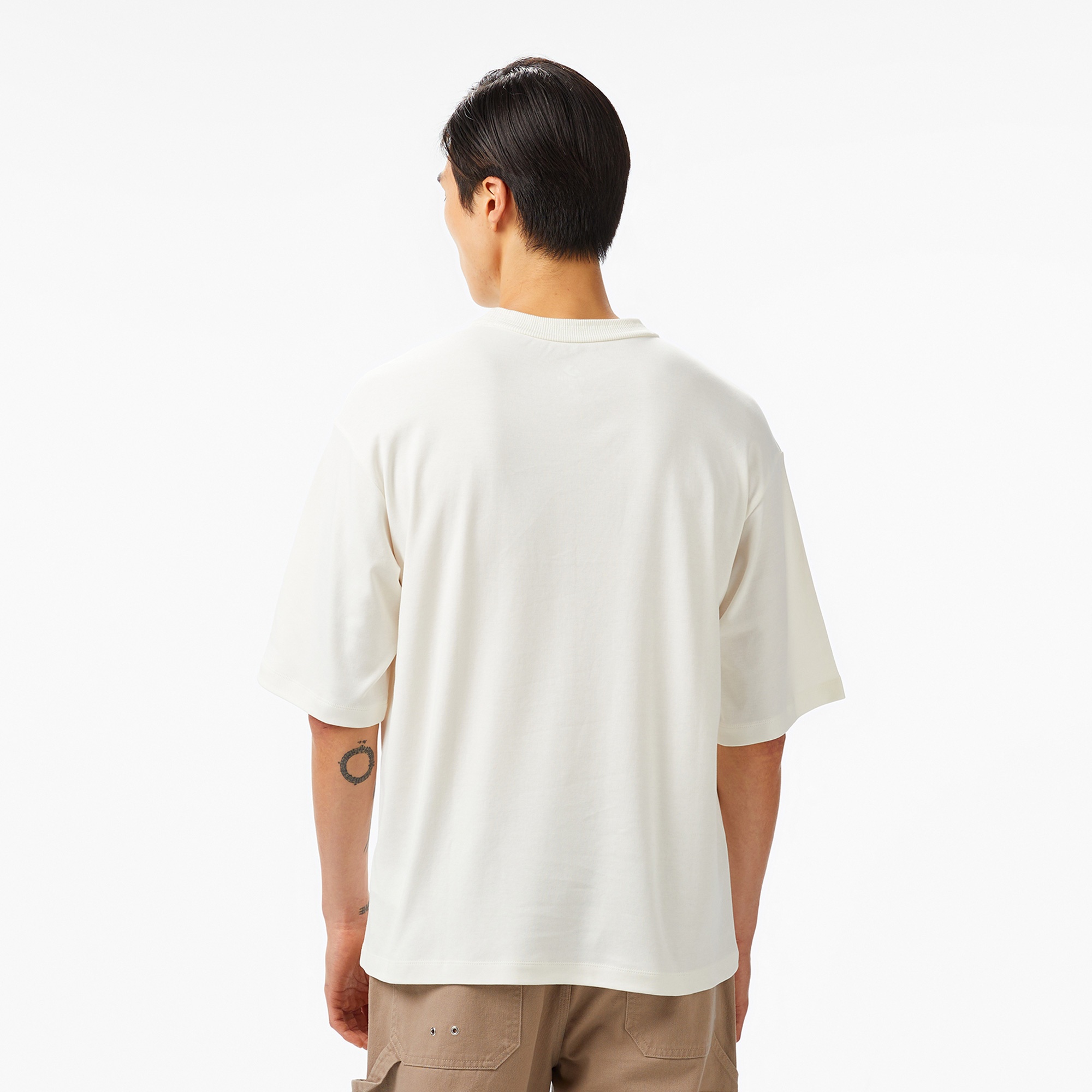 Converse Star Chevron Oversize Fit Baskılı Erkek Beyaz T-Shirt