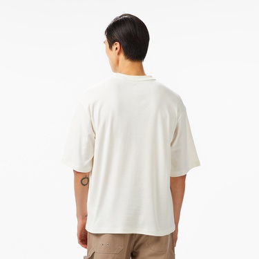  Converse Star Chevron Oversize Fit Baskılı Erkek Beyaz T-Shirt