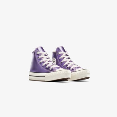  Converse Chuck Taylor All Star Eva Lift Platform Metallic Çocuk Mor Sneaker