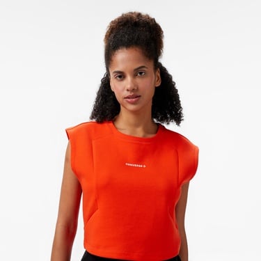  Converse Star Chevron Baskılı Kadın Kırmızı T-Shirt