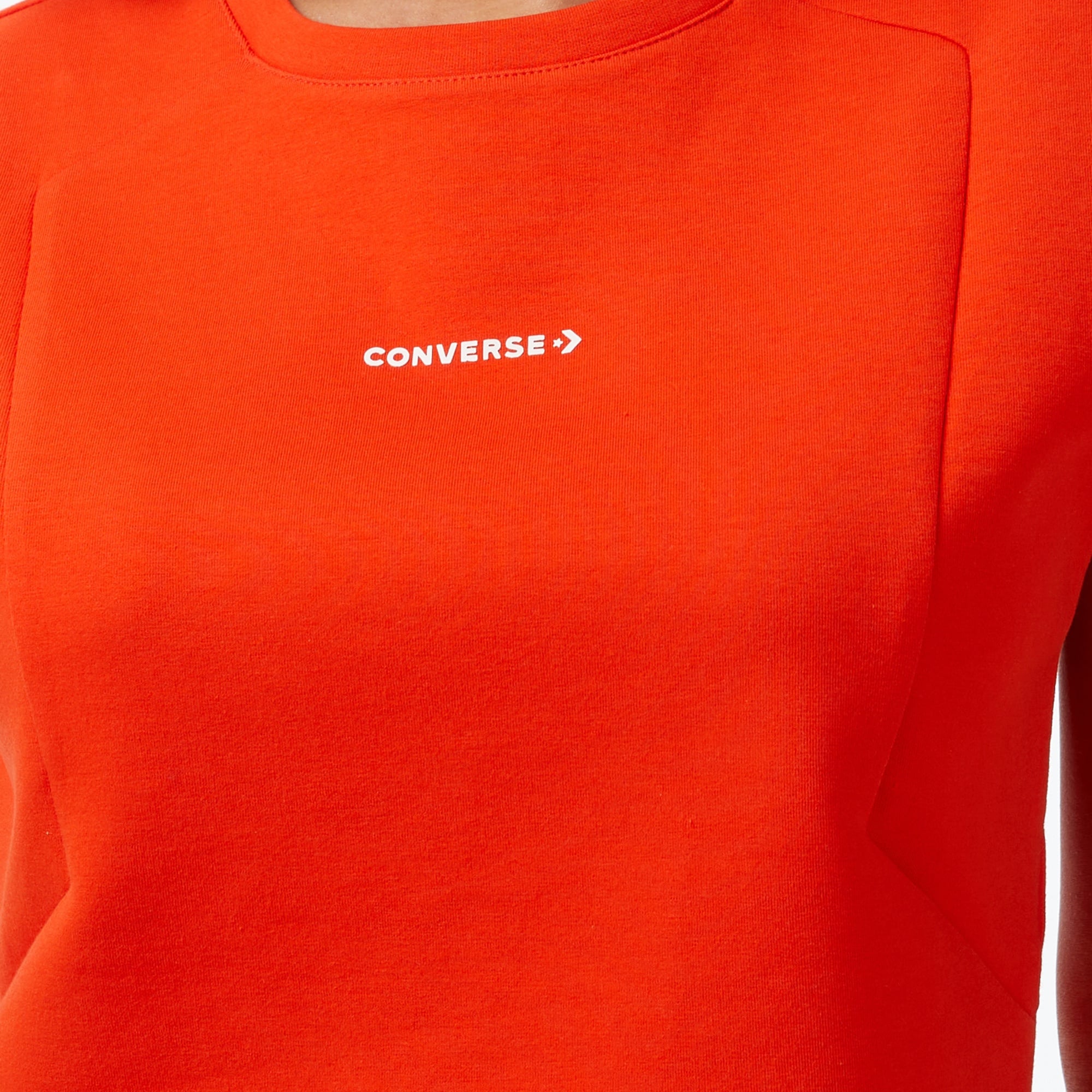 Converse Star Chevron Baskılı Kadın Kırmızı T-Shirt