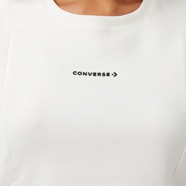  Converse Star Chevron Baskılı Kadın Beyaz T-Shirt