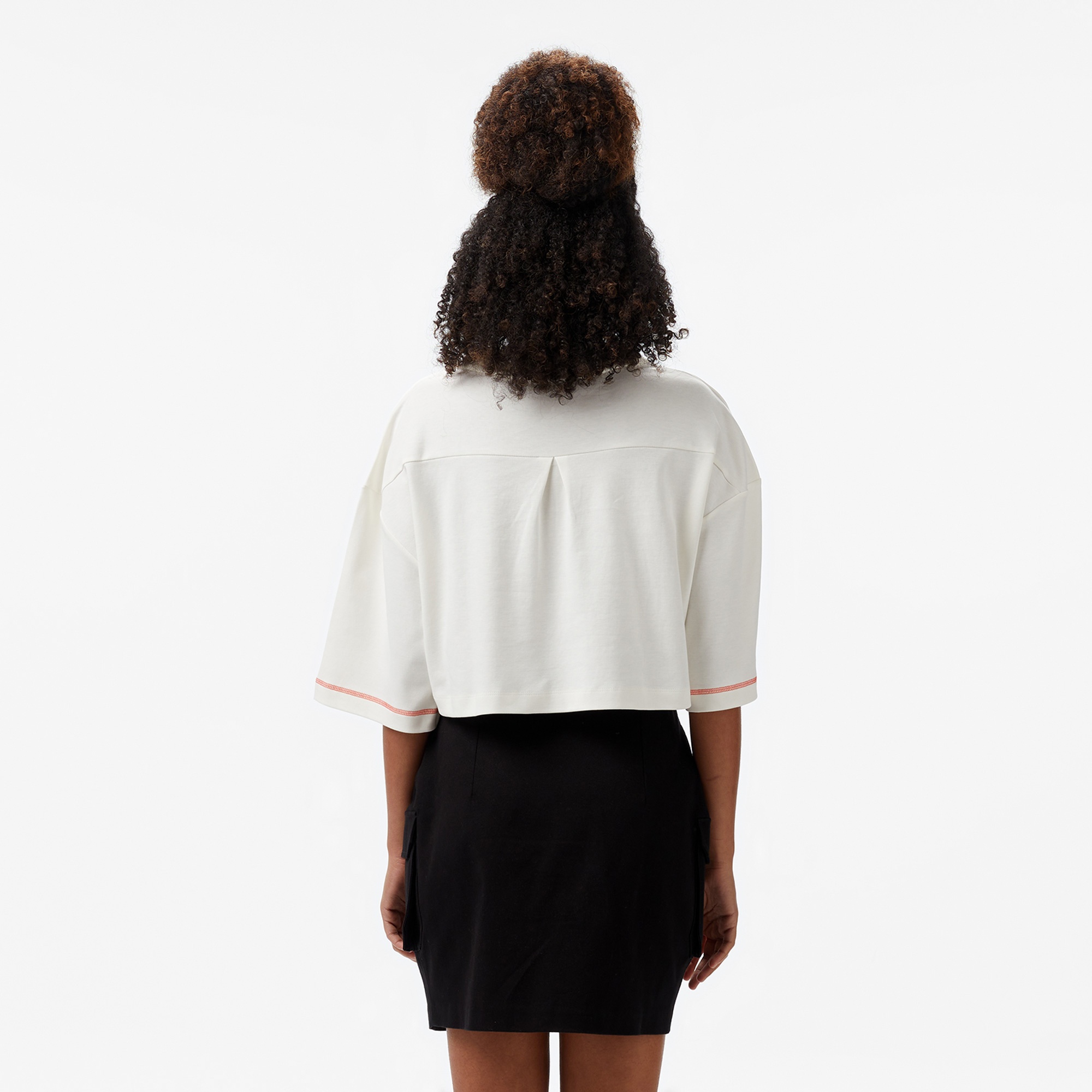 Converse Star Chevron Baskılı Kadın Beyaz T-Shirt