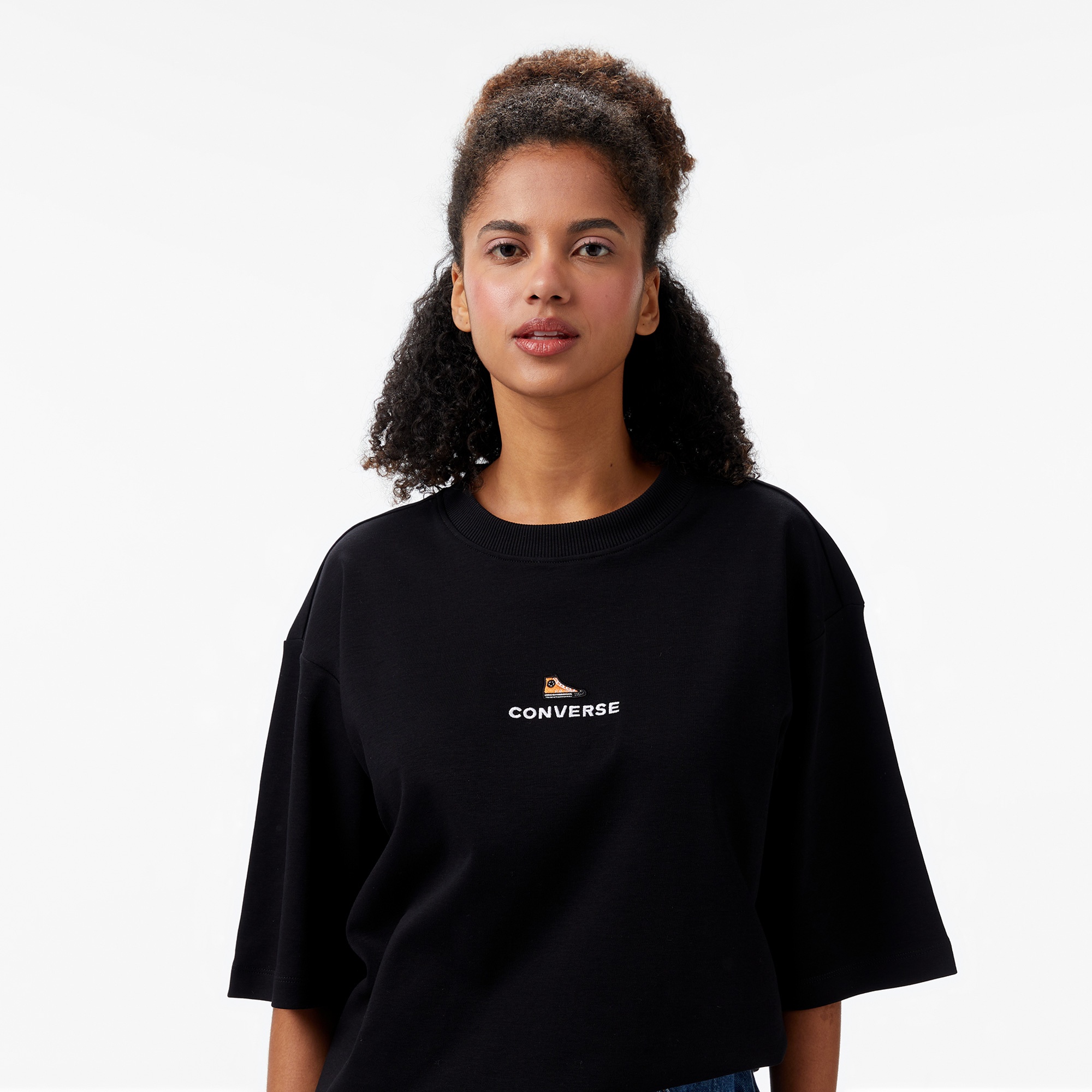 Converse Oversize Fit Erkek Siyah T-Shirt