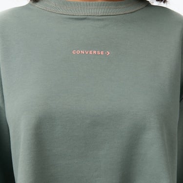  Converse Star Chevron Baskılı Kadın Yeşil T-Shirt