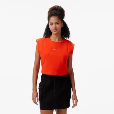  Converse Star Chevron Baskılı Kadın Kırmızı T-Shirt