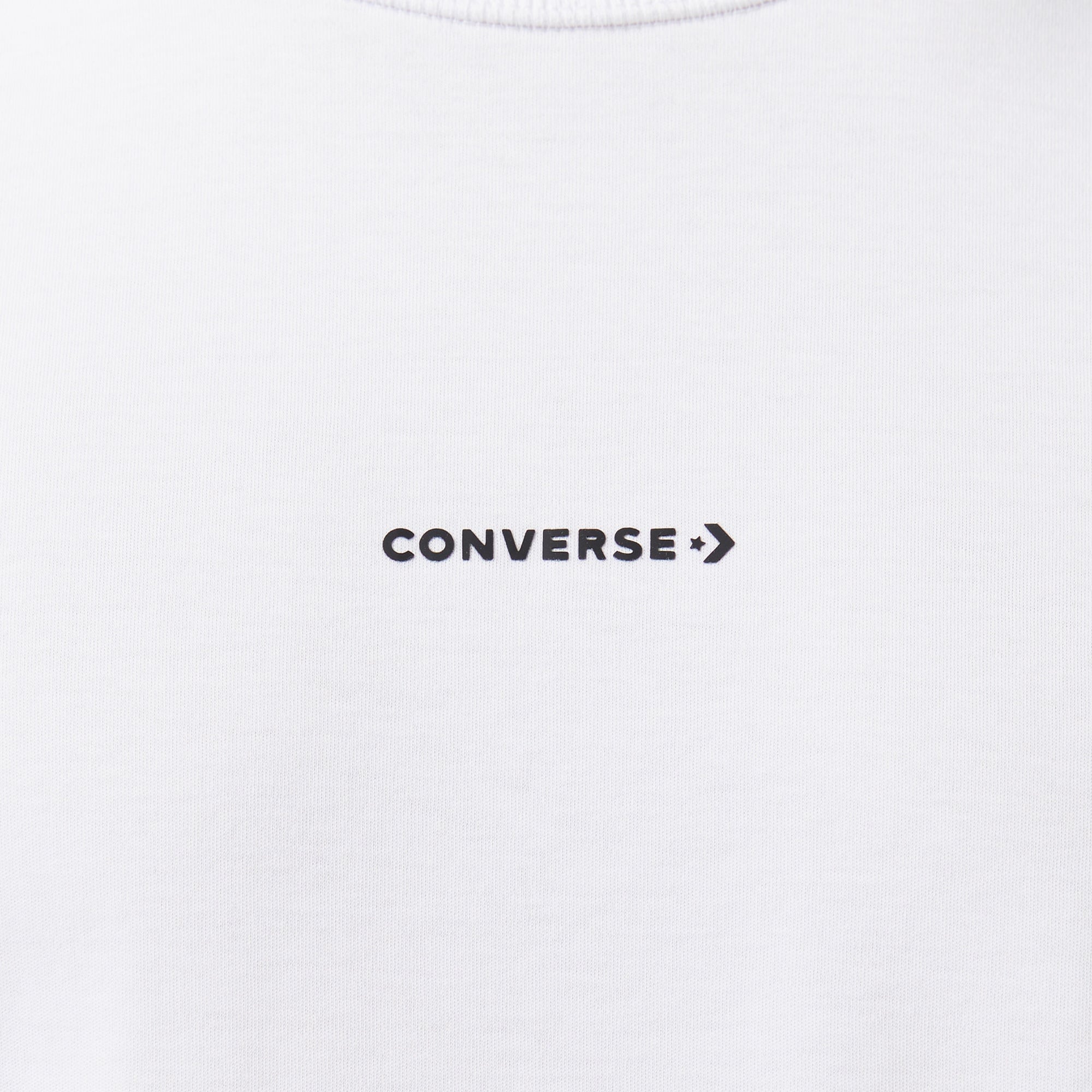 Converse Star Chevron Baskılı Oversize Fit Erkek Beyaz T-Shirt