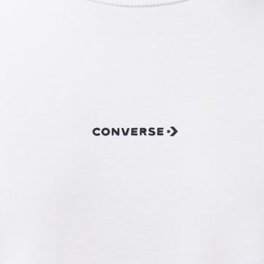  Converse Star Chevron Baskılı Oversize Fit Erkek Beyaz T-Shirt