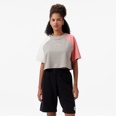  Converse Star Chevron Baskılı Kadın Gri T-Shirt