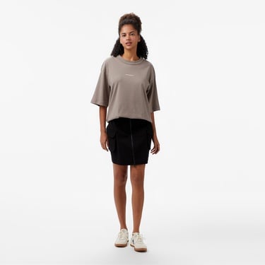  Converse Star Chevron Oversize Fit Baskılı Erkek Bej T-Shirt