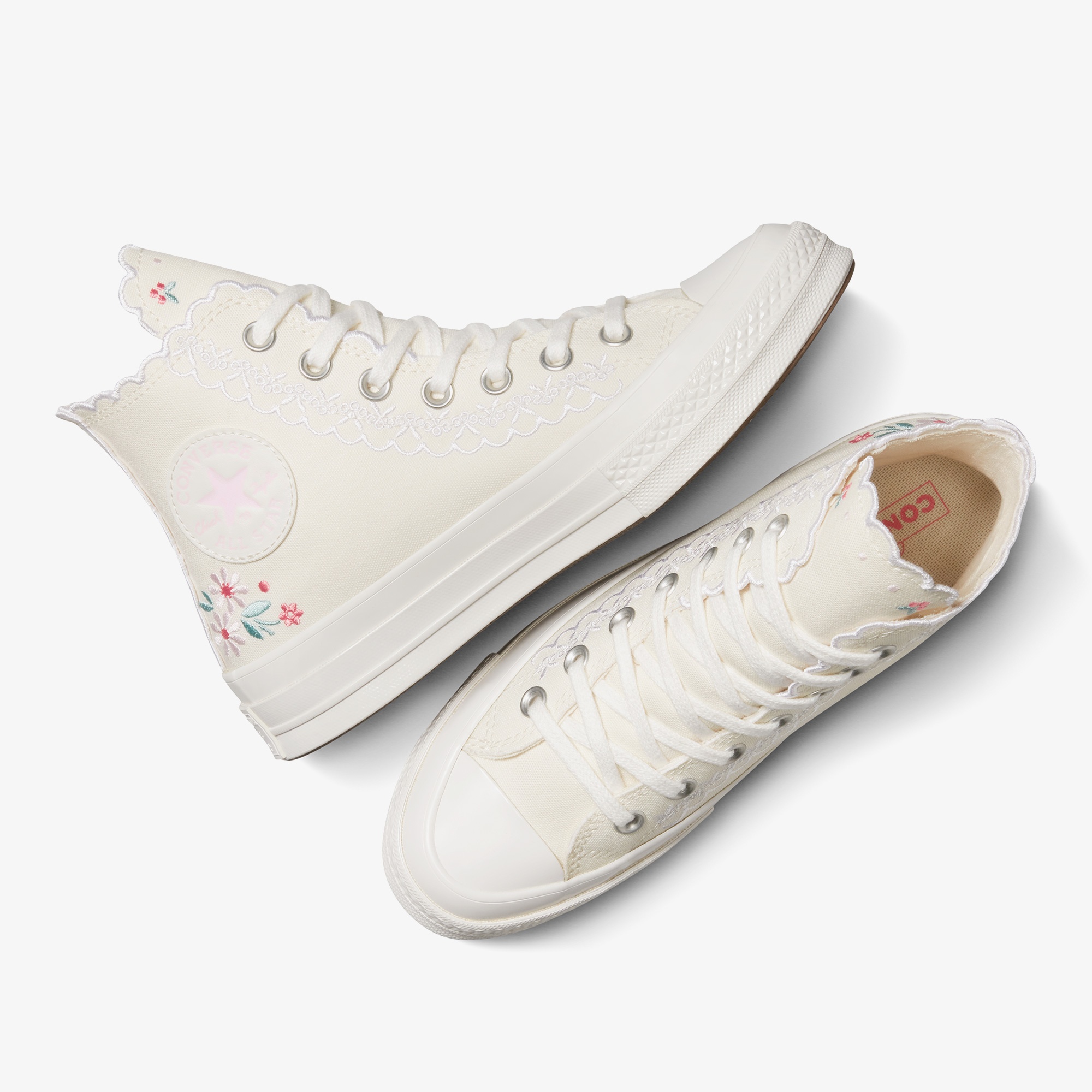 Converse Chuck Taylor Embroidered Unisex Krem Sneaker