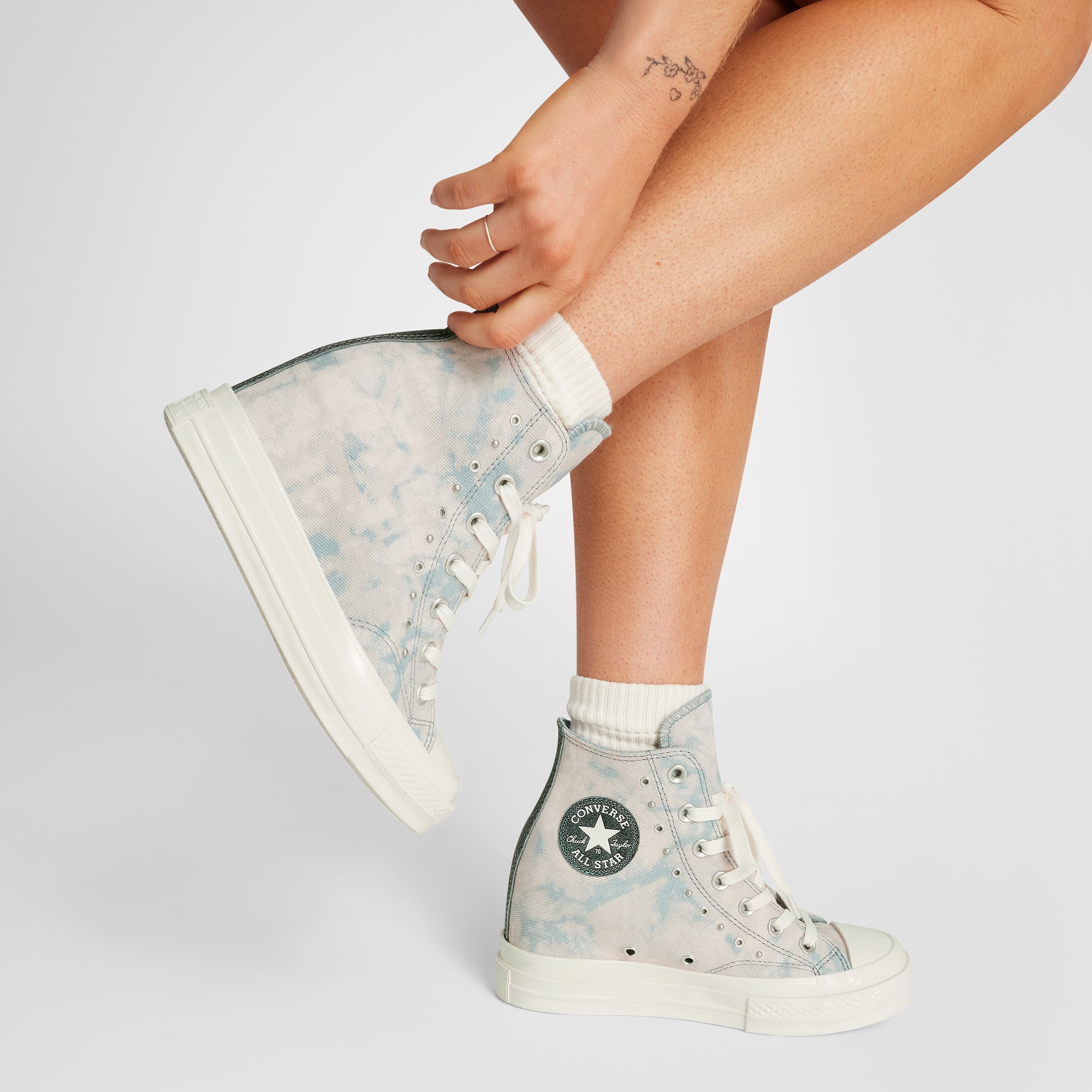 Converse Chuck 70 Wedge Platform Unisex Mavi Sneaker - Görsel 10