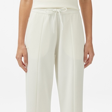  Lacoste Kadın Loose Fit Beyaz Eşofman Altı