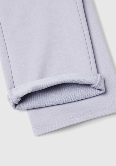  Kız Çocuk Lila Beli İpli Cepli Etiket Logolu Bol Paça Eşofman Altı