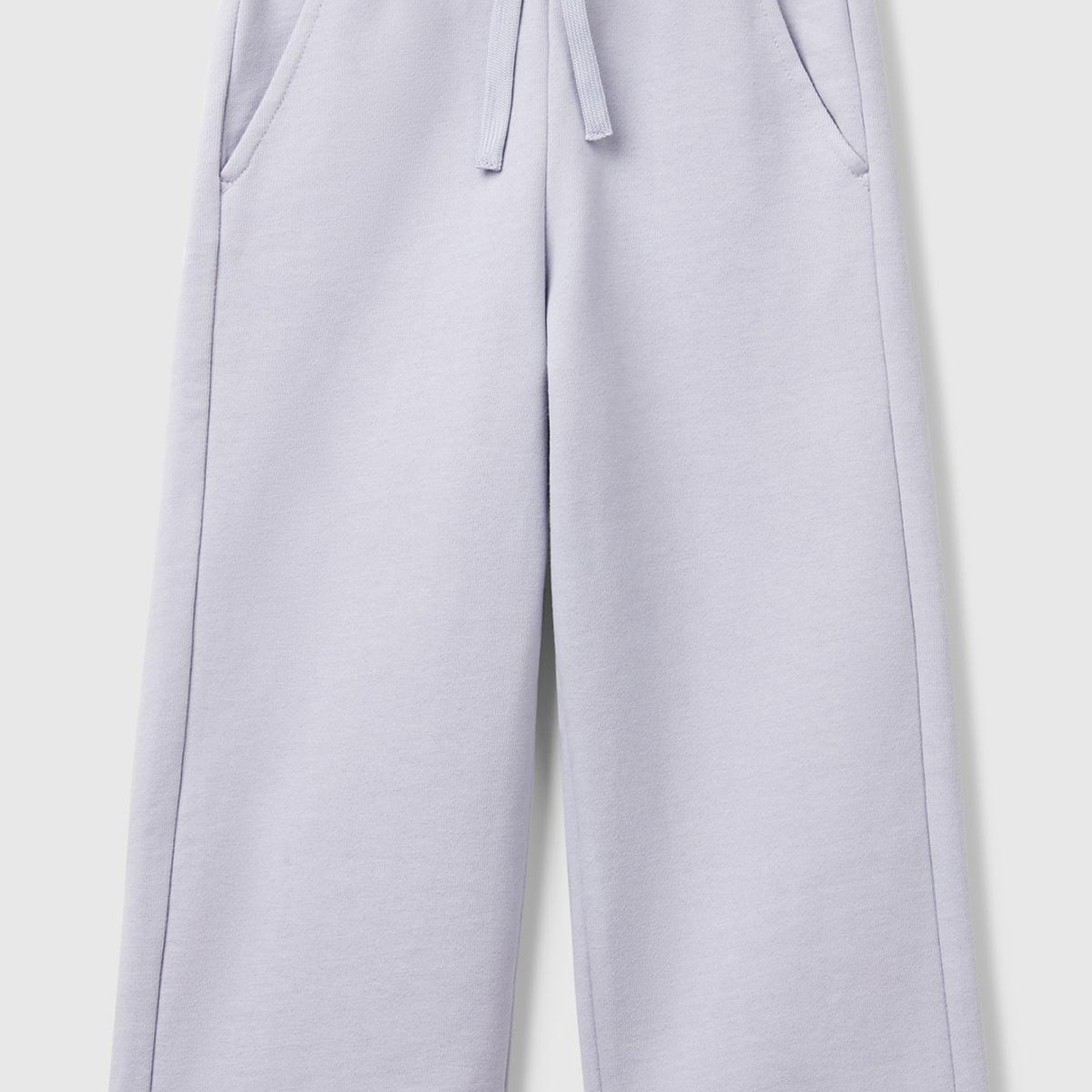 Kız Çocuk Lila Beli İpli Cepli Etiket Logolu Bol Paça Eşofman Altı