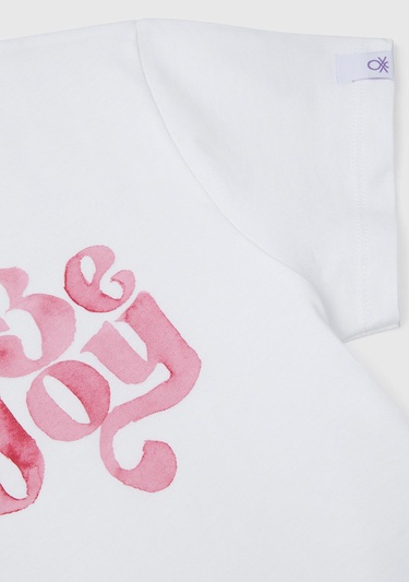  Kız Çocuk Beyaz Peanuts Baskılı T-Shirt