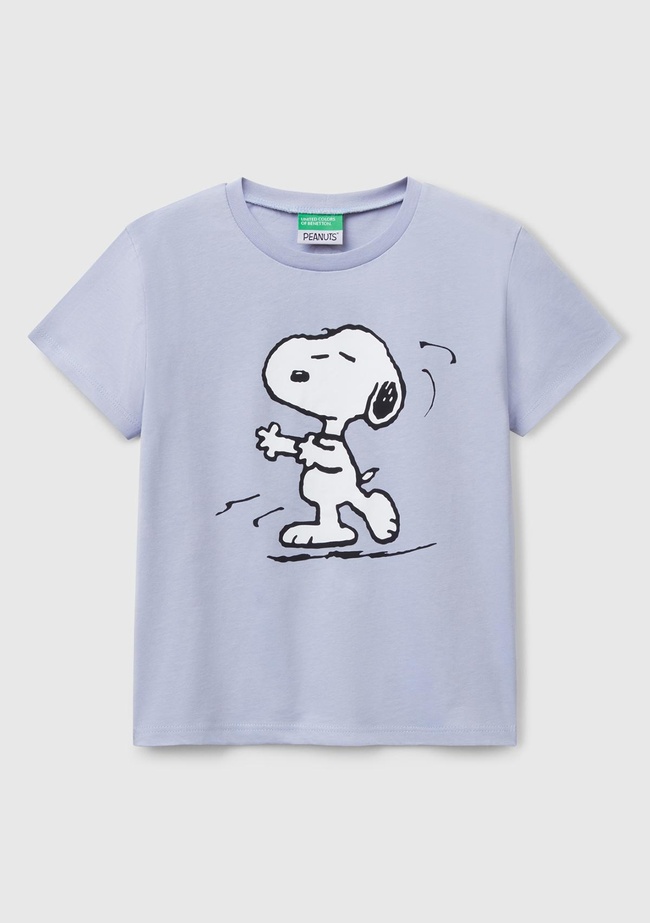  Kız Çocuk Lila Peanuts Baskılı T-Shirt