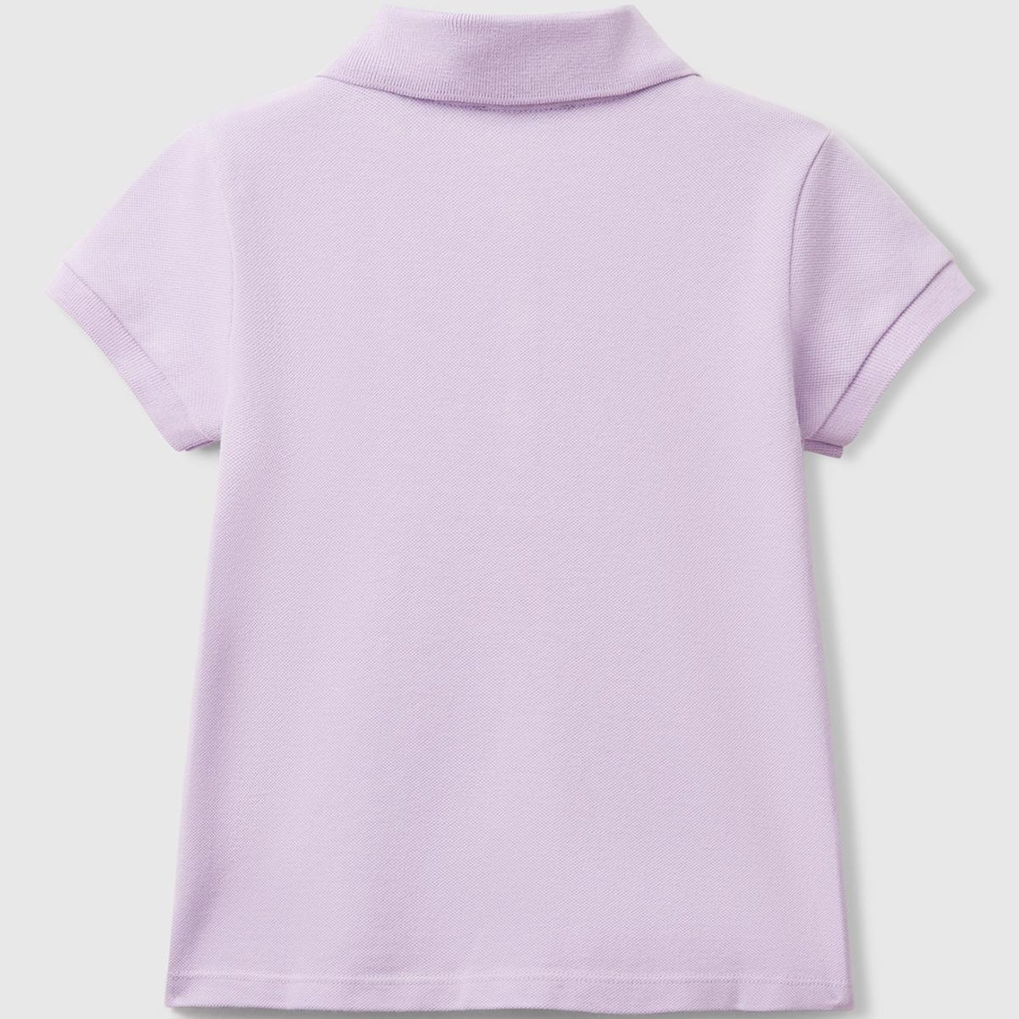 Kız Çocuk Lila Logolu Pike Polo T-Shirt