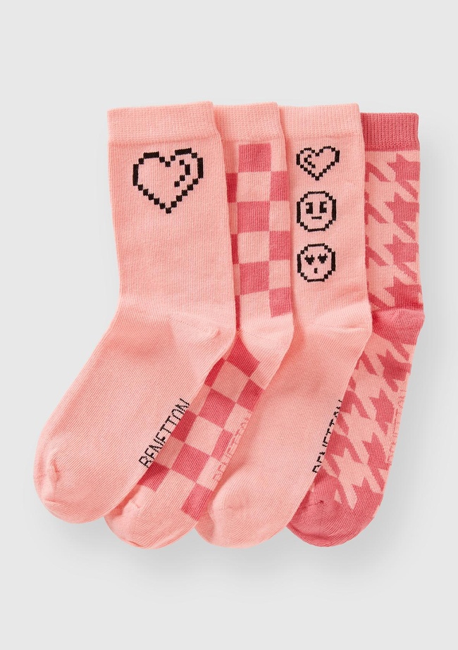  Erkek Çocuk Pembe 4'lü Soket Çorap