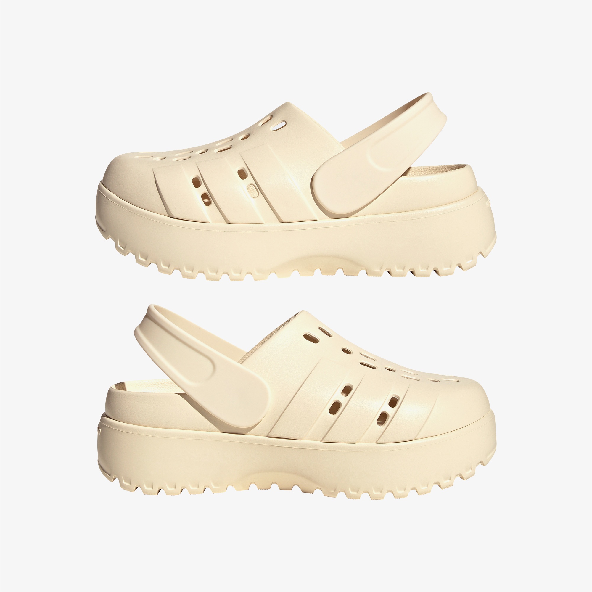 adidas Adilette Clog Platform Kadın Krem Terlik