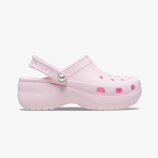  Crocs Classic Platform Pearl Clog Kadın Pembe Terlik