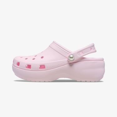  Crocs Classic Platform Pearl Clog Kadın Pembe Terlik