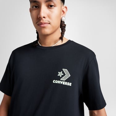  Converse Erkek Grafik Baskılı Siyah T-Shirt