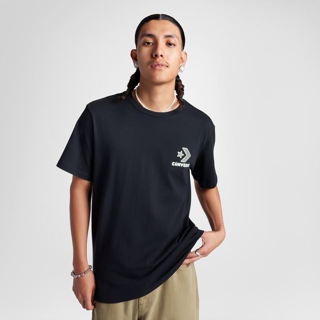  Converse Erkek Grafik Baskılı Siyah T-Shirt