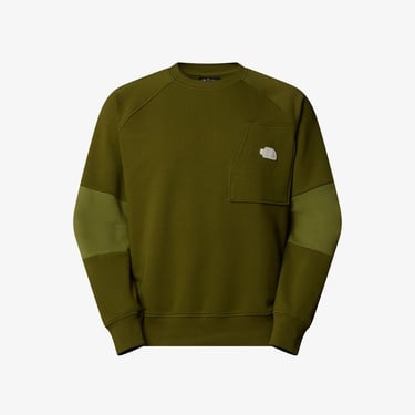 The North Face Terry Relaxed Crew Erkek Haki Sweatshirt