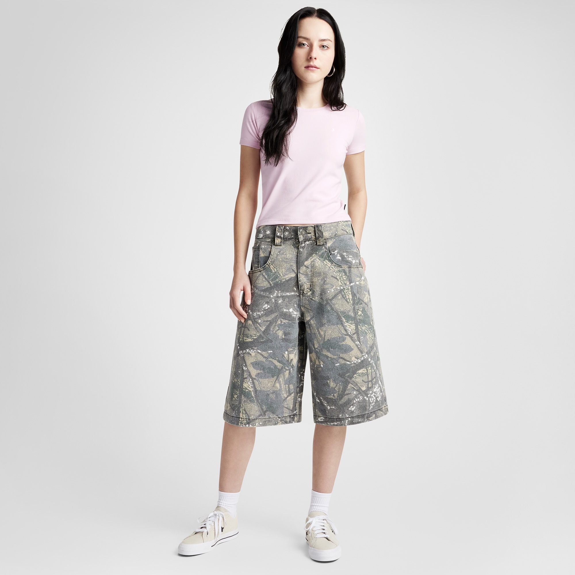 Converse Slim Fit Kadın Pembe T-Shirt