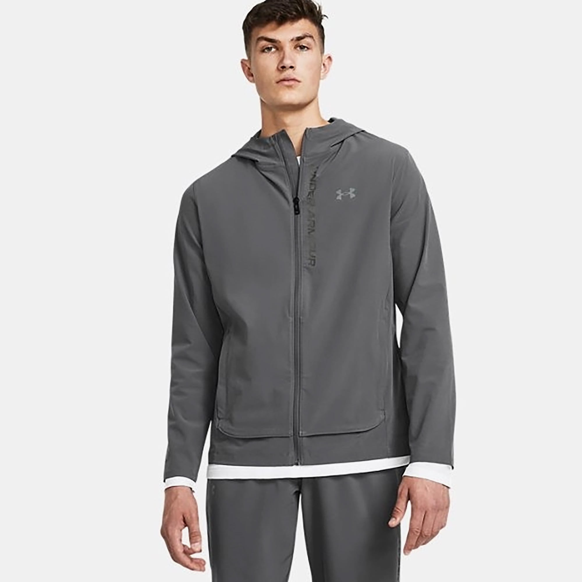  Under Armour Outrun The Erkek Gri Koşu Ceketi