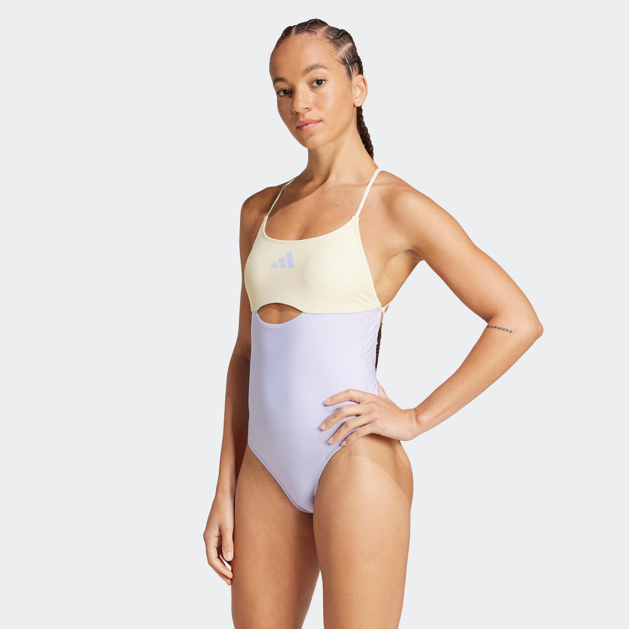  adidas X Back Cb Suit Kadın Mor Mayo