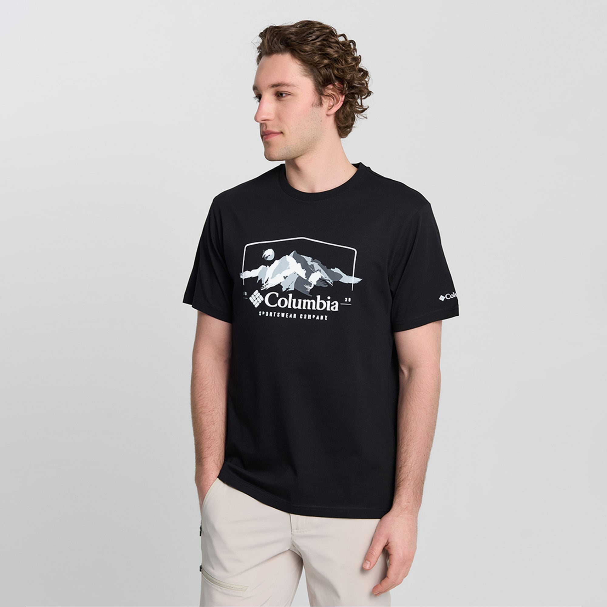 Columbia Explore Outdoors Ss Erkek Siyah T-Shirt