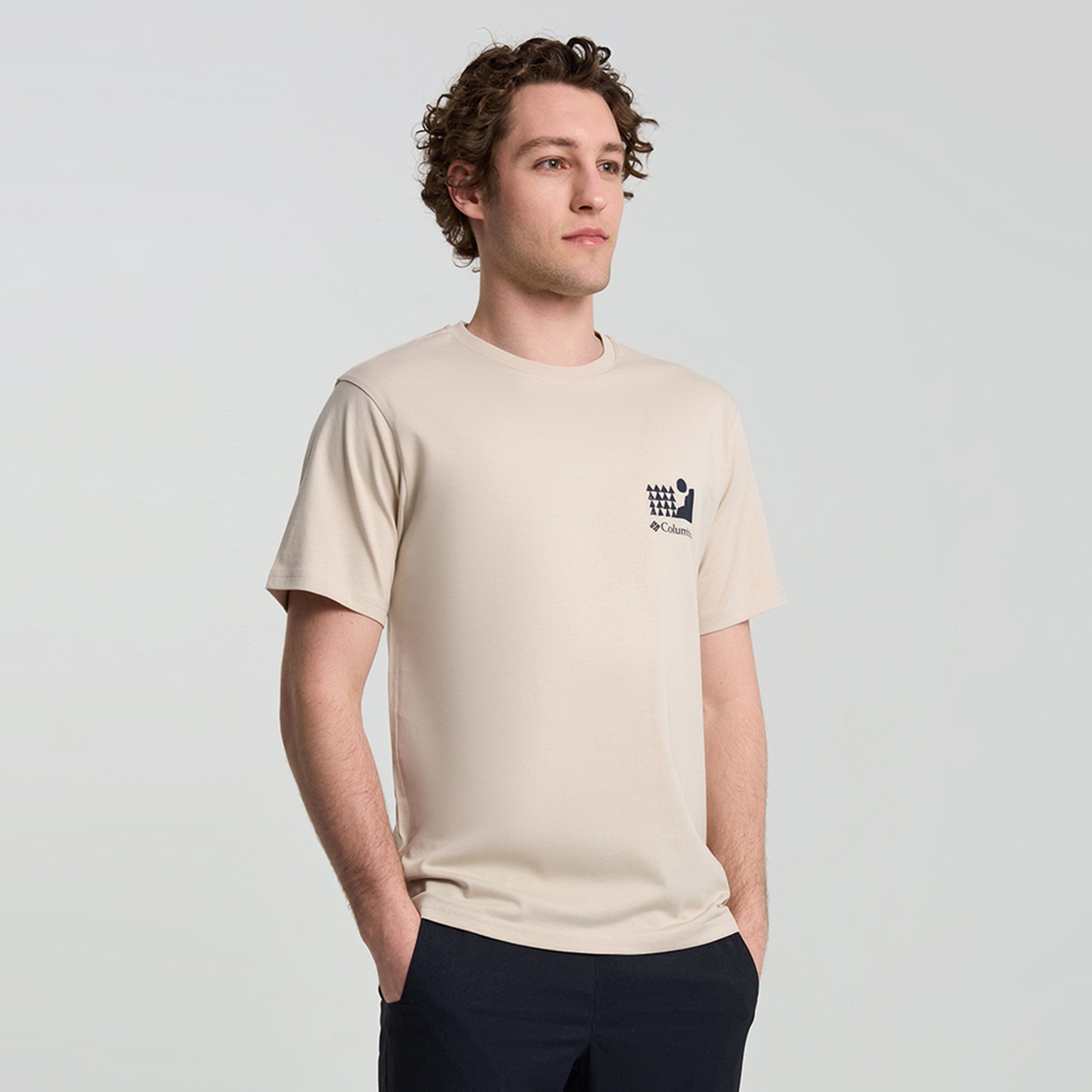 Columbia Explore Outdoors Ss Erkek Bej T-Shirt