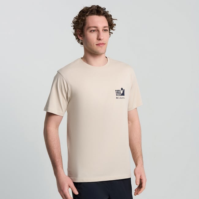  Columbia Explore Outdoors Ss Erkek Bej T-Shirt
